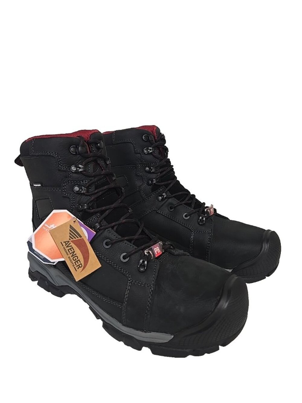 Avenger Men's A7335 Ripsaw 8" Aluminum Toe Waterproof Work Boot Black Size 11M